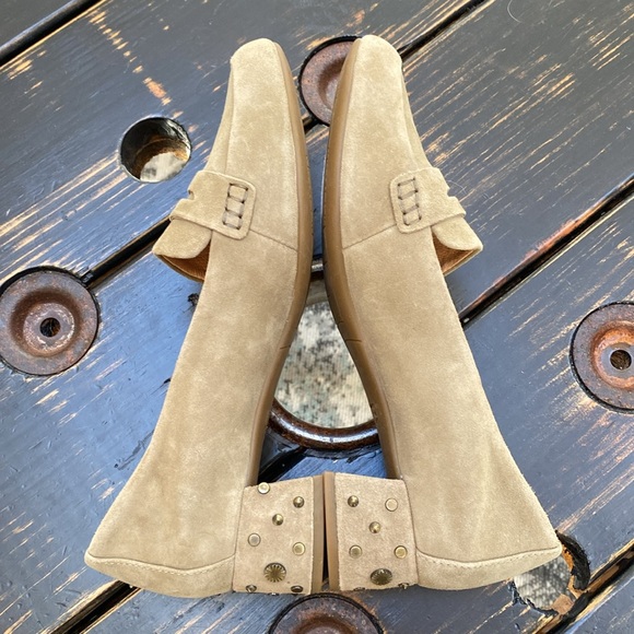 UGG Suede Loafers with Bedazzled Detail in 1.5” Chunky Heel - Picture 7 of 10